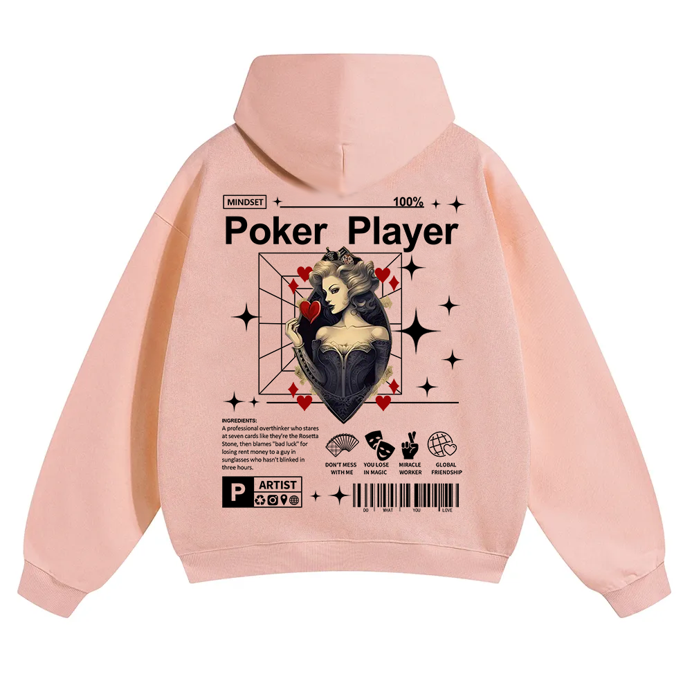 Poker Player Unisex Solid Color Hoodie wearishow