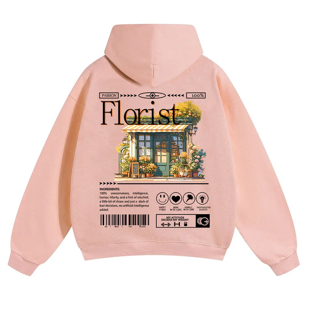 Florist Unisex Solid Color Hoodie wearishow