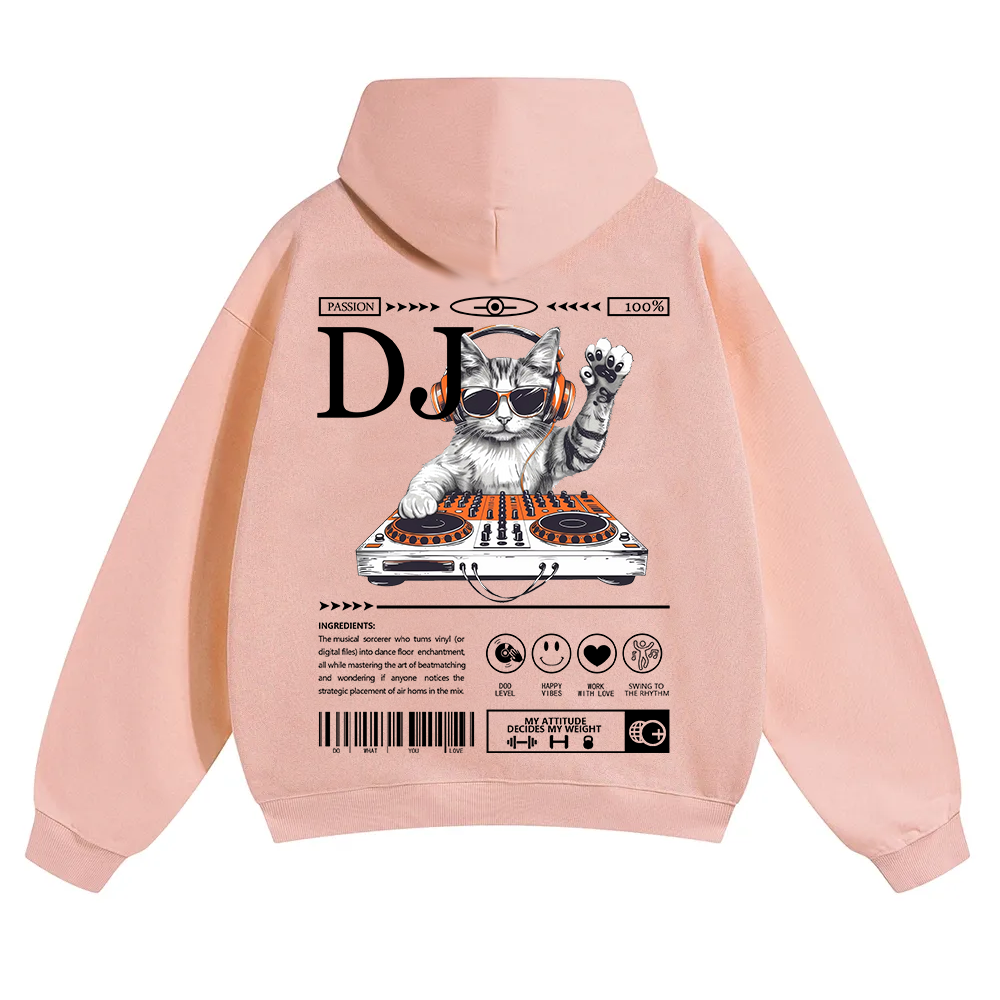 DJ Unisex Solid Color Hoodie wearishow