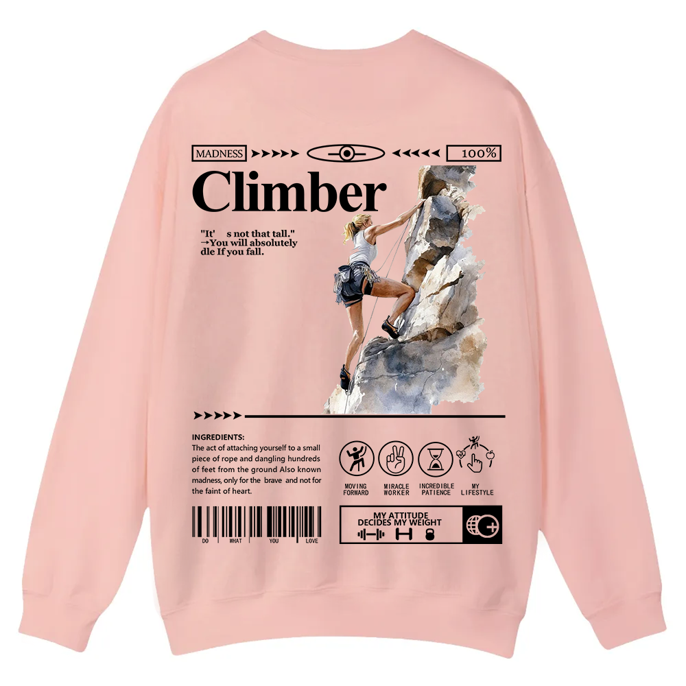 Climber Casual Crewneck Sweatshirt wearishow