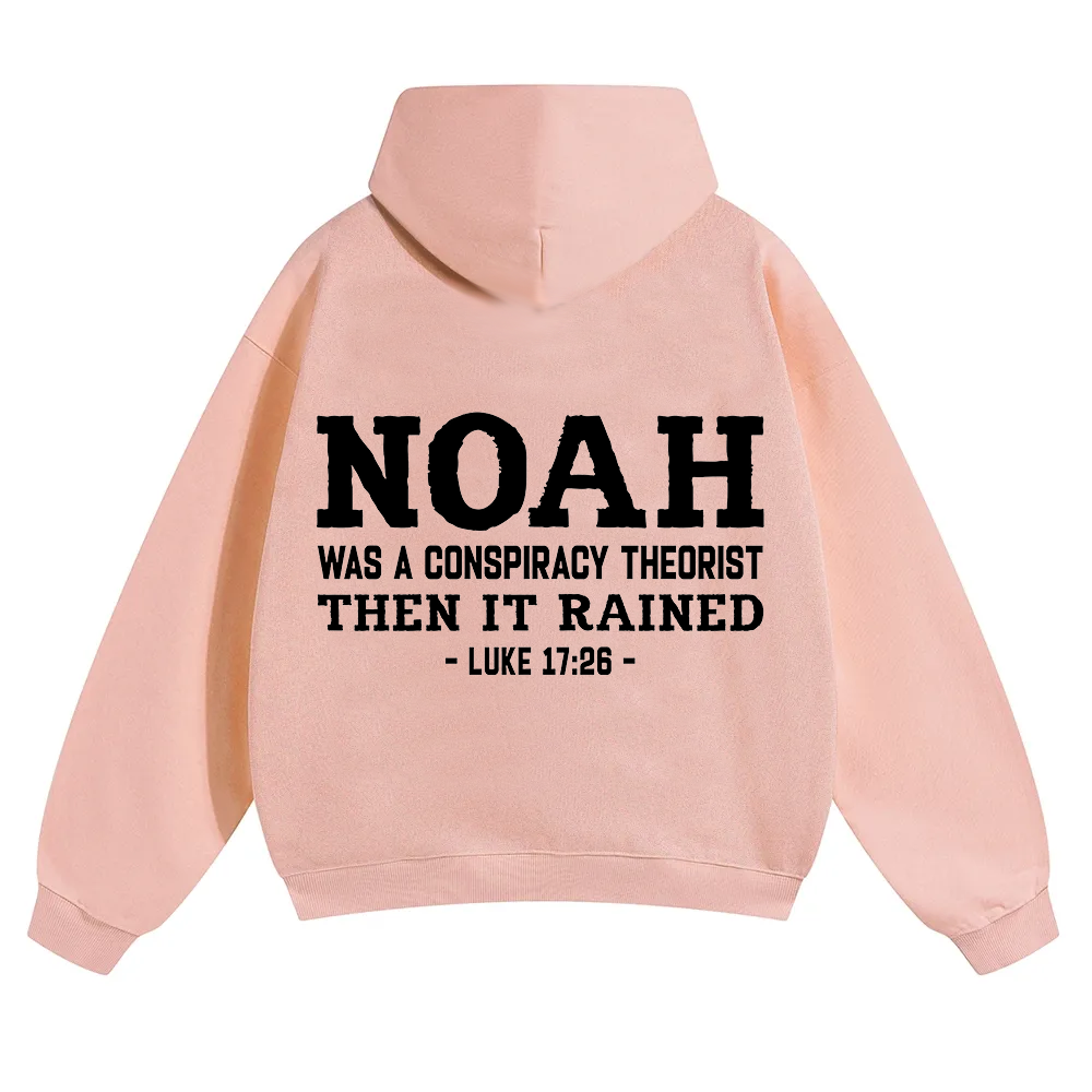 Noah Was a Conspiracy Theorist Unisex Solid Color Hoodie wearishow