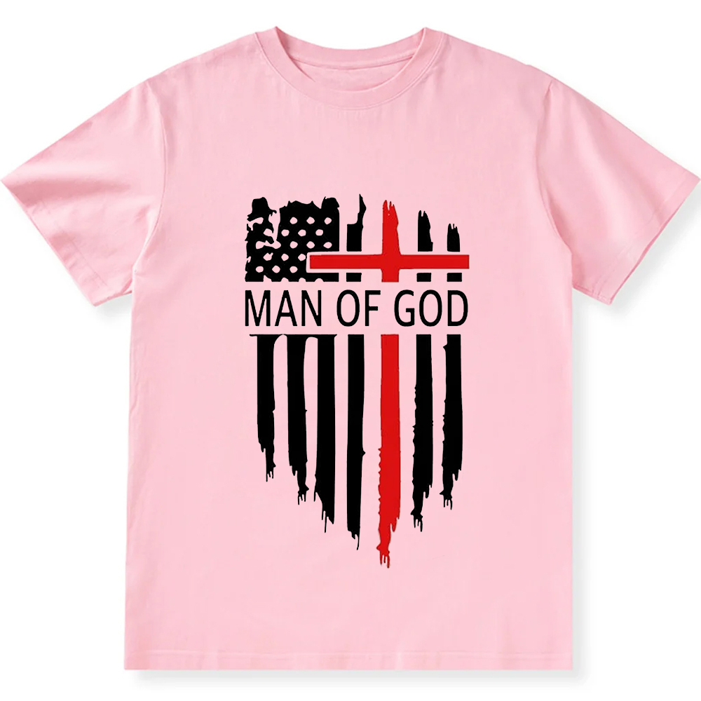 Man Of God Chrsitian Unisex Fit Cotton T-Shirt wearishow