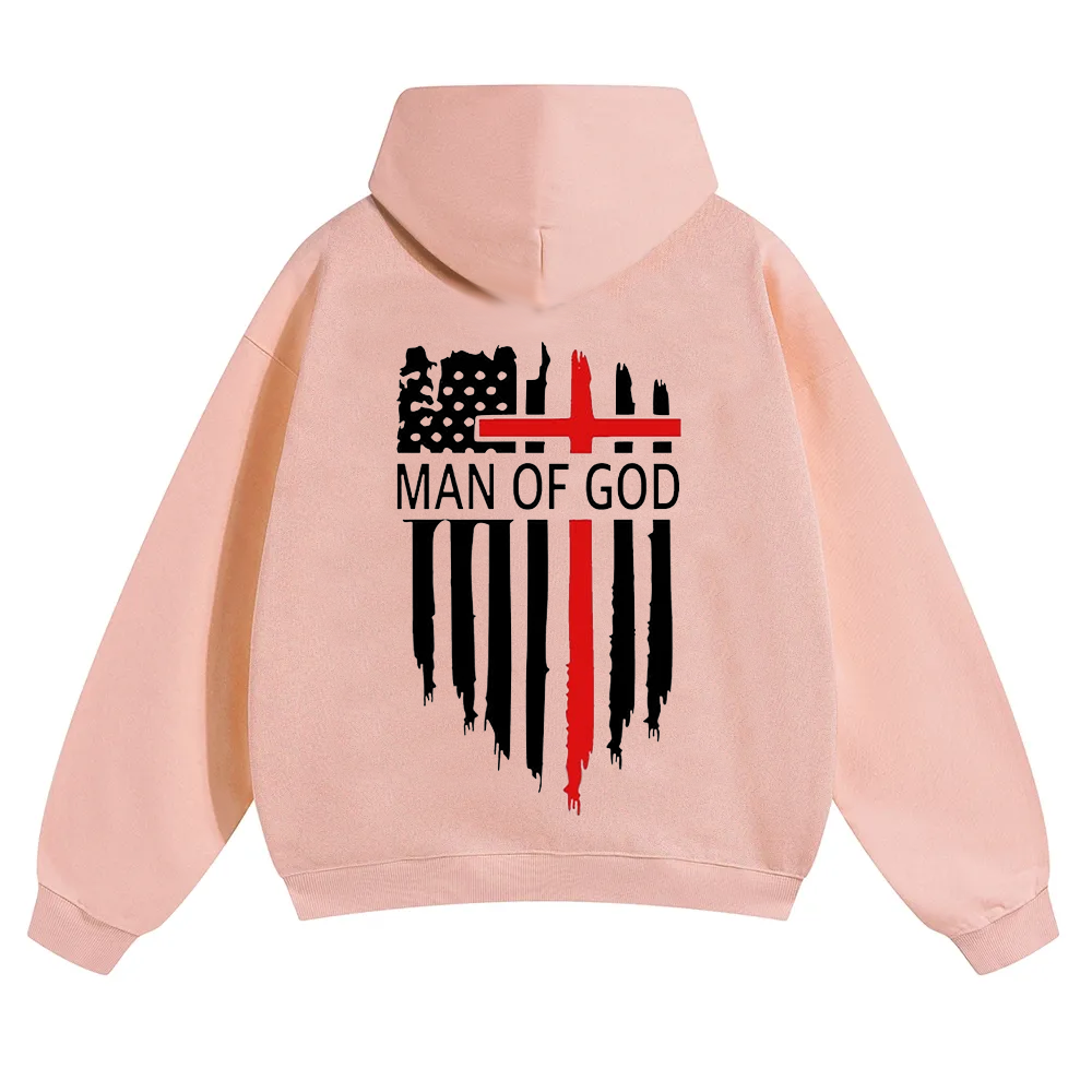 Man Of God Chrsitian Unisex Solid Color Hoodie wearishow