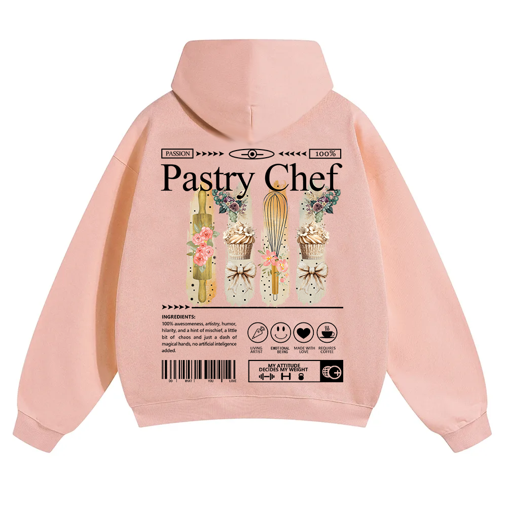 Pastry Chef Unisex Solid Color Hoodie wearishow