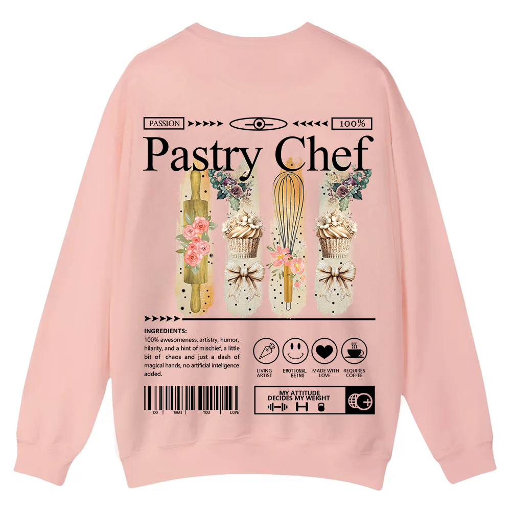 Pastry Chef Casual Crewneck Sweatshirt wearishow