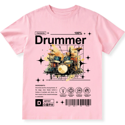 Drummer Unisex Fit Cotton T-Shirt wearishow