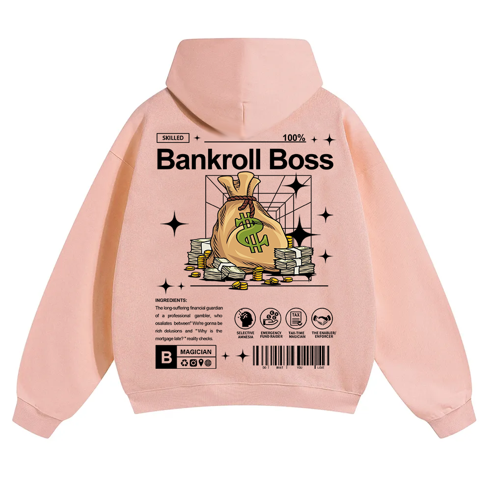 Bankroll Boss Unisex Solid Color Hoodie wearishow