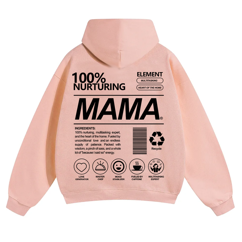 Mama Unisex Solid Color Hoodie wearishow