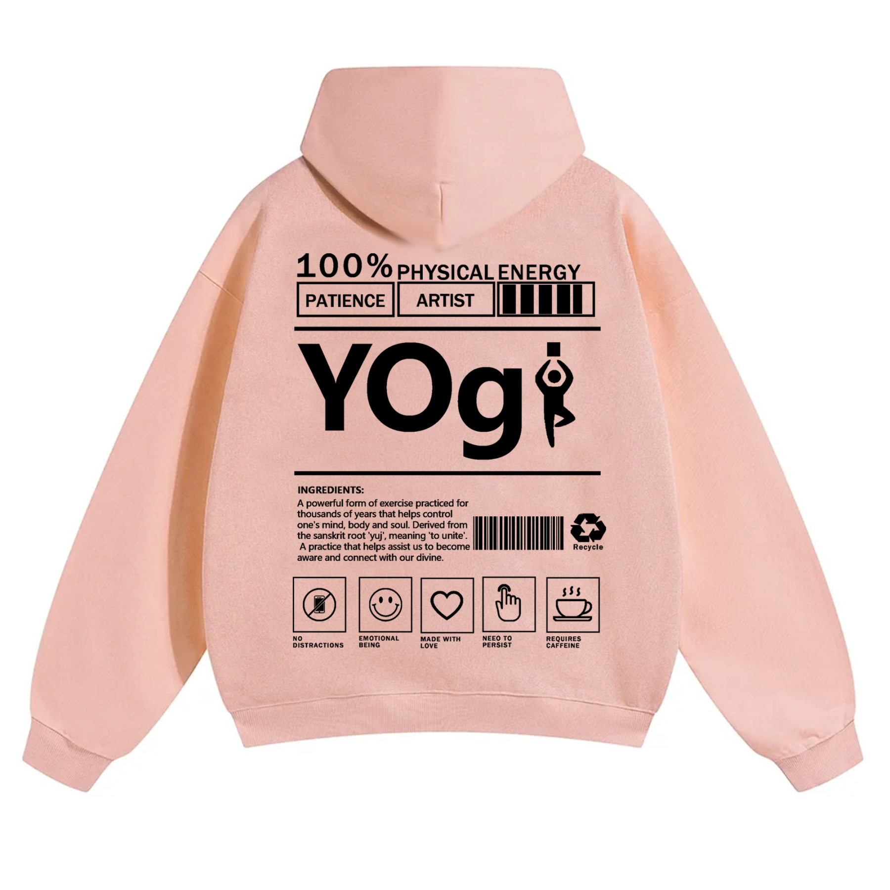 Yogi Solid Color Unisex Hoodie