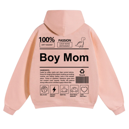Boy Mom Unisex Solid Color Hoodie wearishow