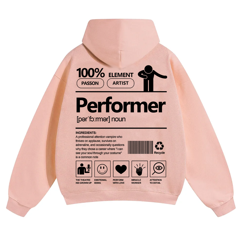 Performer Unisex Solid Color Hoodie wearishow
