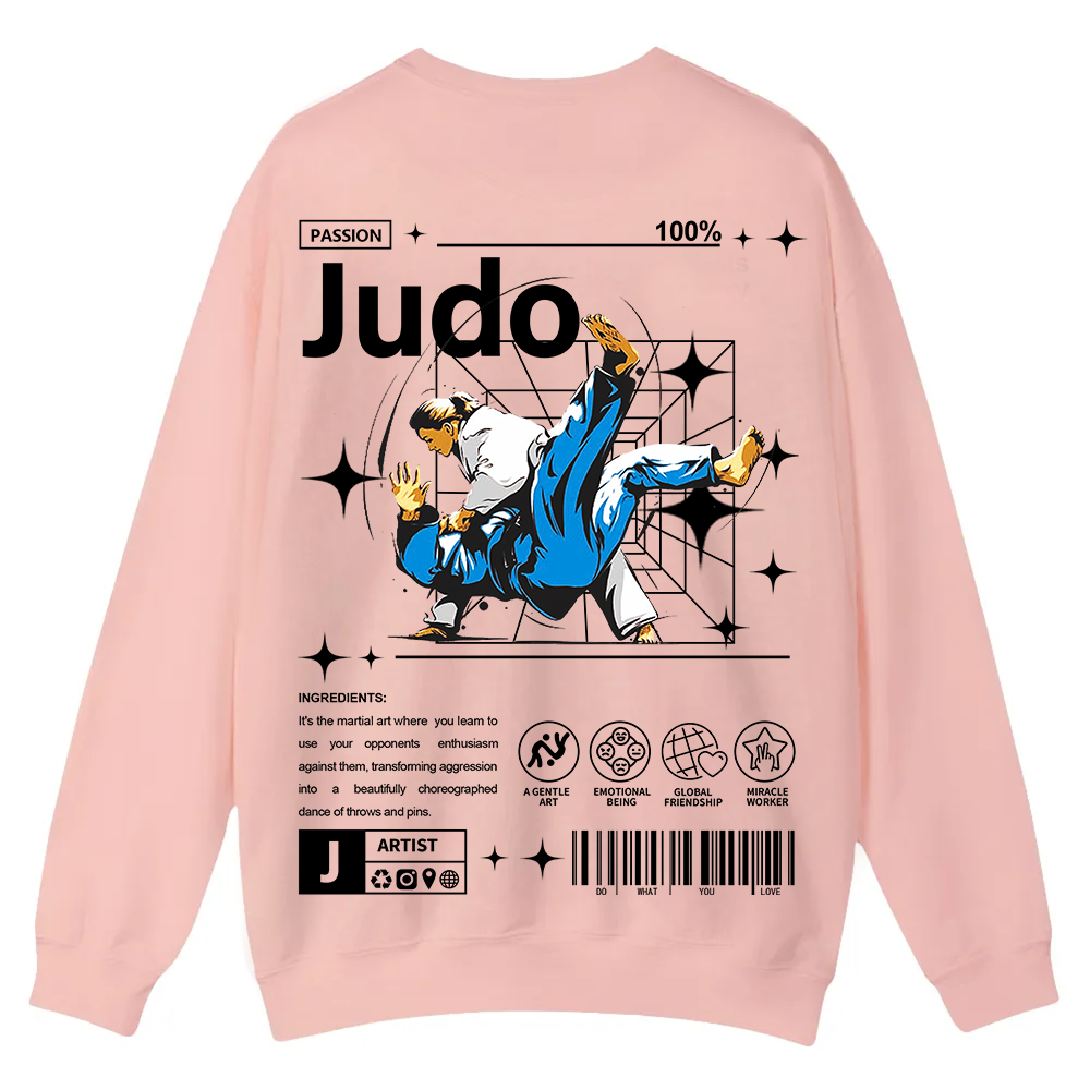 Judo Casual Crewneck Sweatshirt wearishow