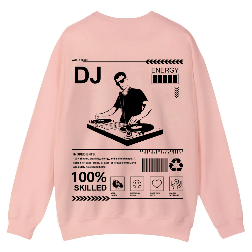 DJ Casual Crewneck Sweatshirt wearishow