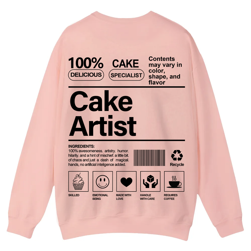 Cake Artist Casual Crewneck Sweatshirt wearishow