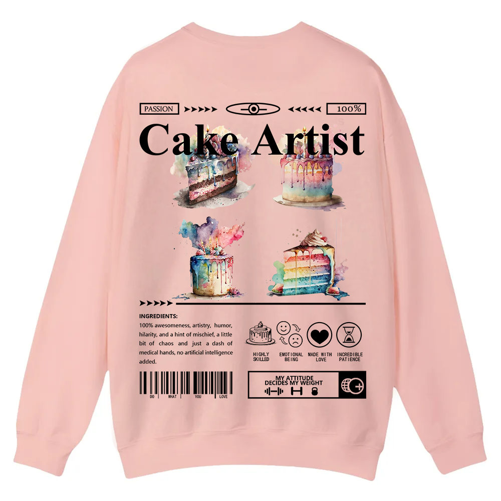 Cake Artist Casual Crewneck Sweatshirt wearishow