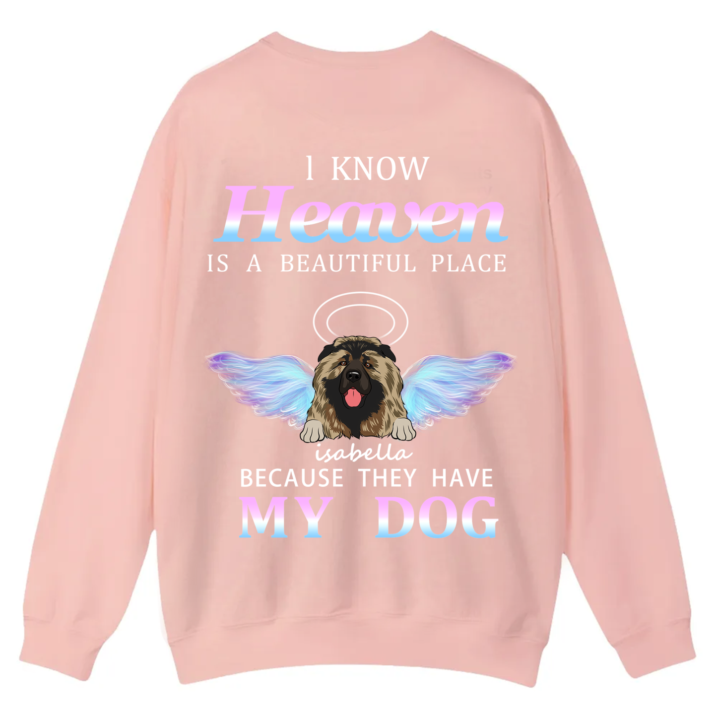 Heaven Is A Beautiful Place - Personalized Custom Unisex Casual Crewneck Sweatshirt