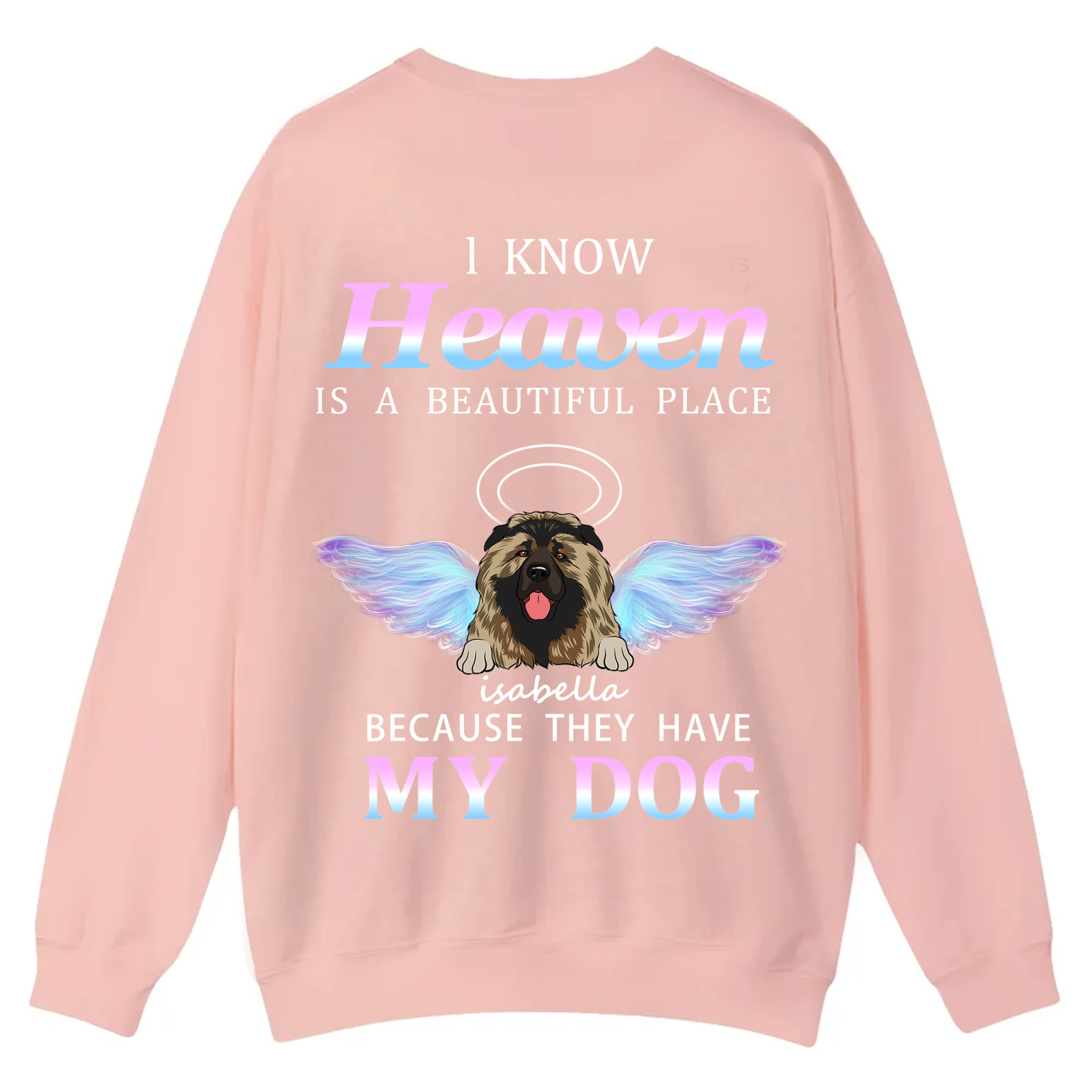 Heaven Is A Beautiful Place - Personalized Custom Unisex Casual Crewneck Sweatshirt