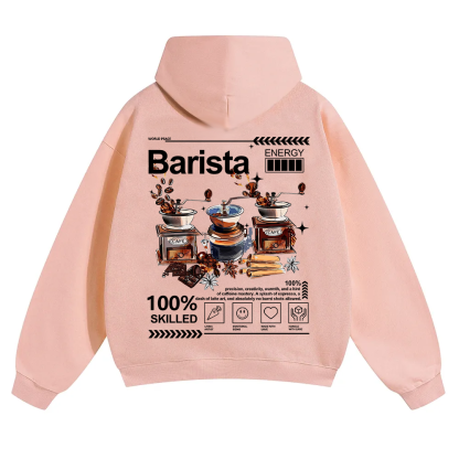 Barista Unisex Solid Color Hoodie wearishow