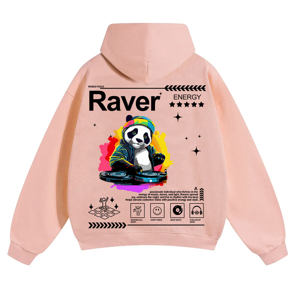 Raver Unisex Solid Color Hoodie wearishow