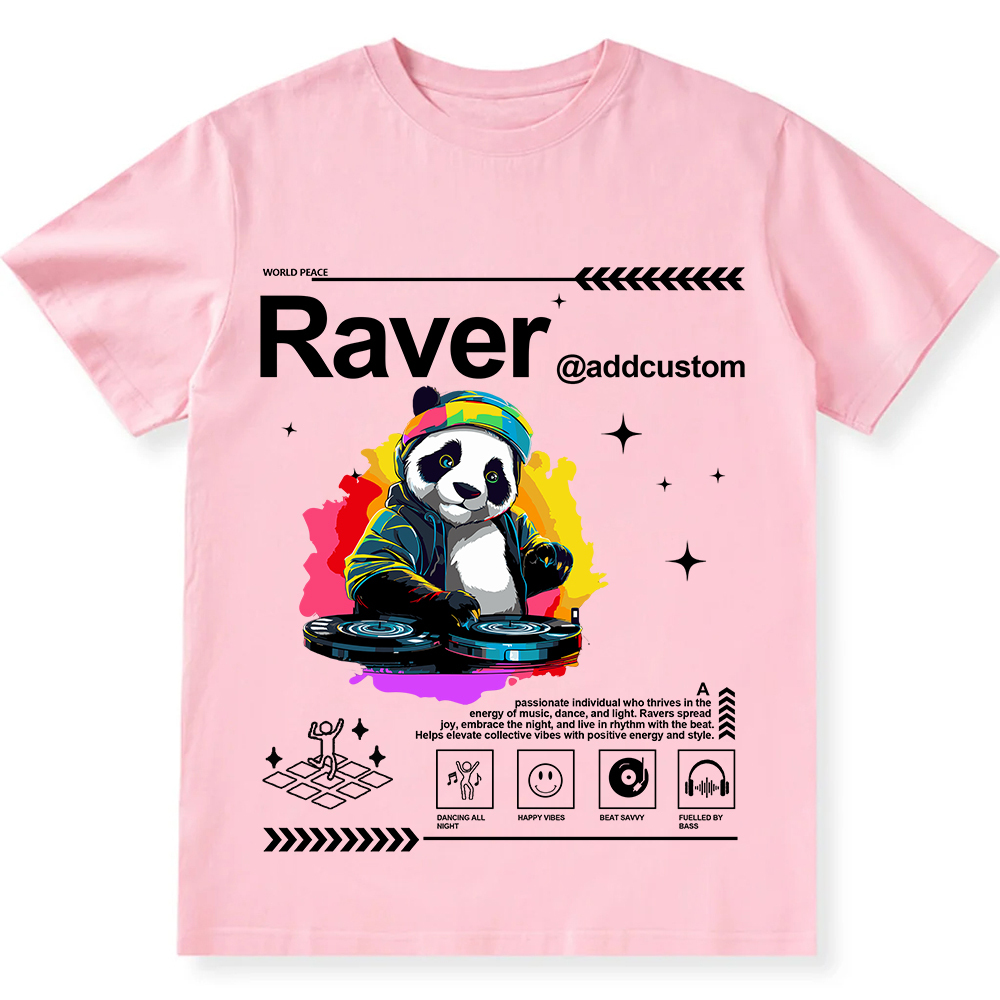 Addcustom Raver Unisex Fit Cotton T-Shirt wearishow