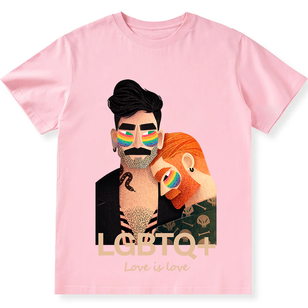 Lgbtq+ Love Is Love Unisex Fit Cotton T-Shirt wearishow