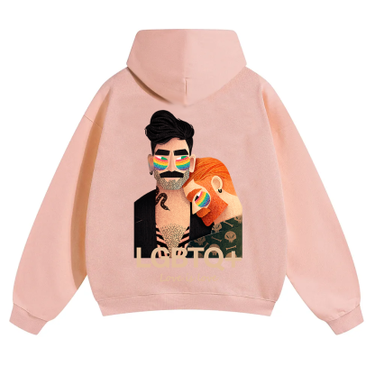 Lgbtq+ Love Is Love Unisex Solid Color Hoodie wearishow