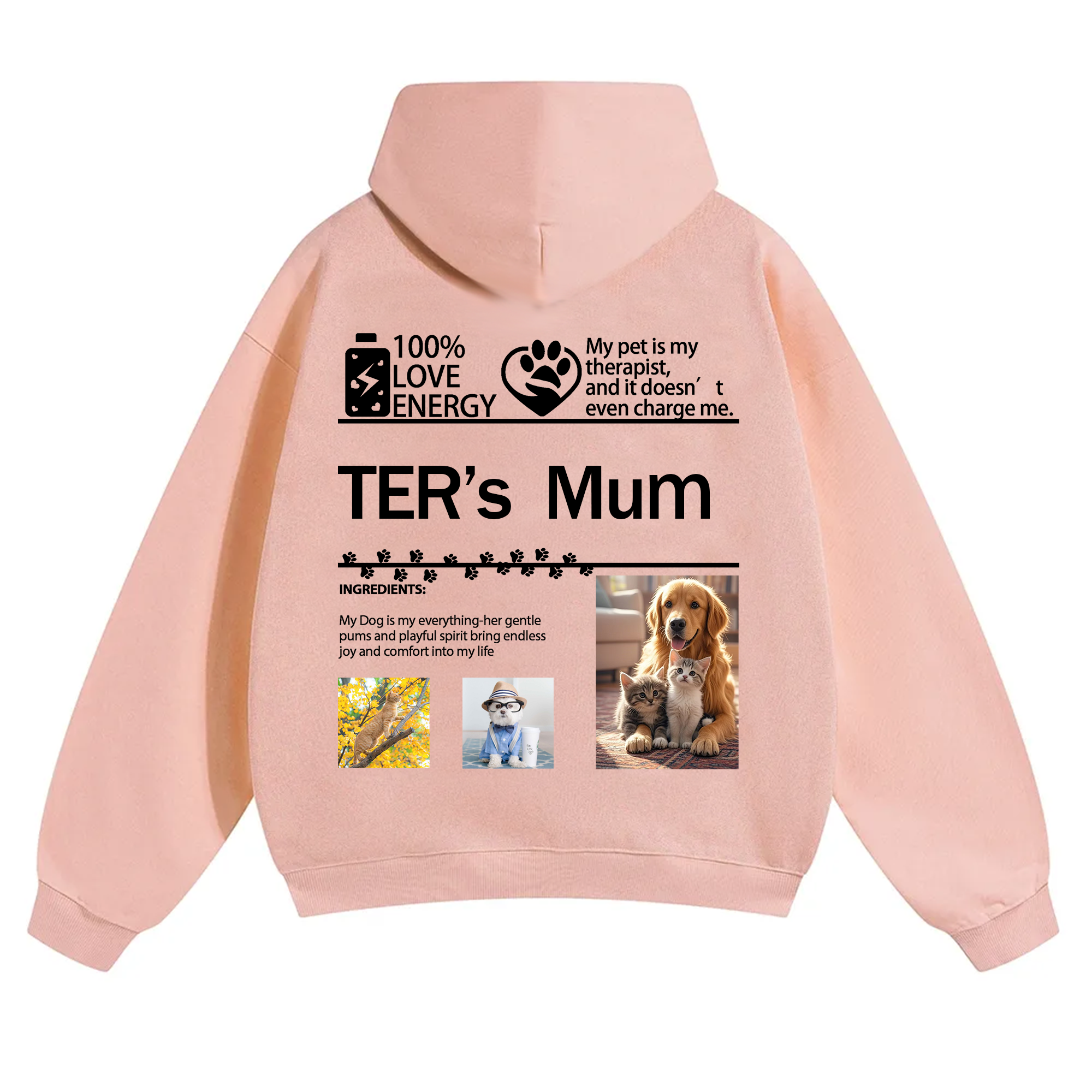 Pet Photo Creative Customized Unisex Hoodie