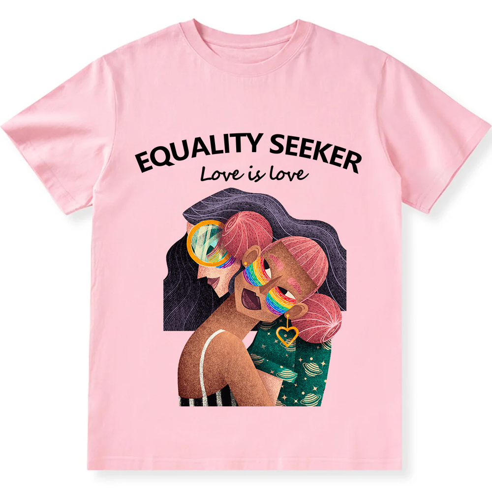 Equality Seeker Love Is Love Unisex Fit Cotton T-Shirt wearishow