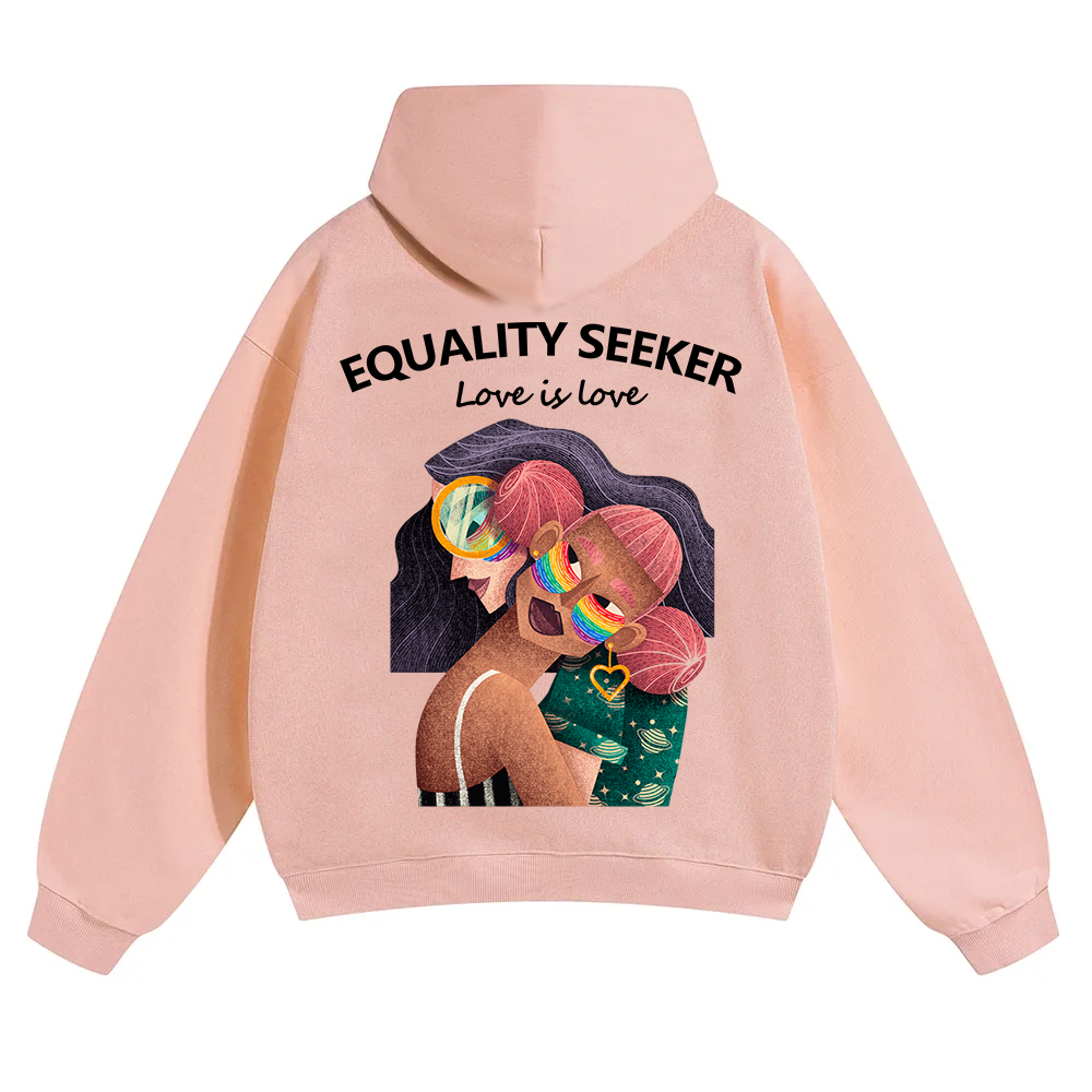 Equality Seeker Love Is Love Unisex Solid Color Hoodie wearishow