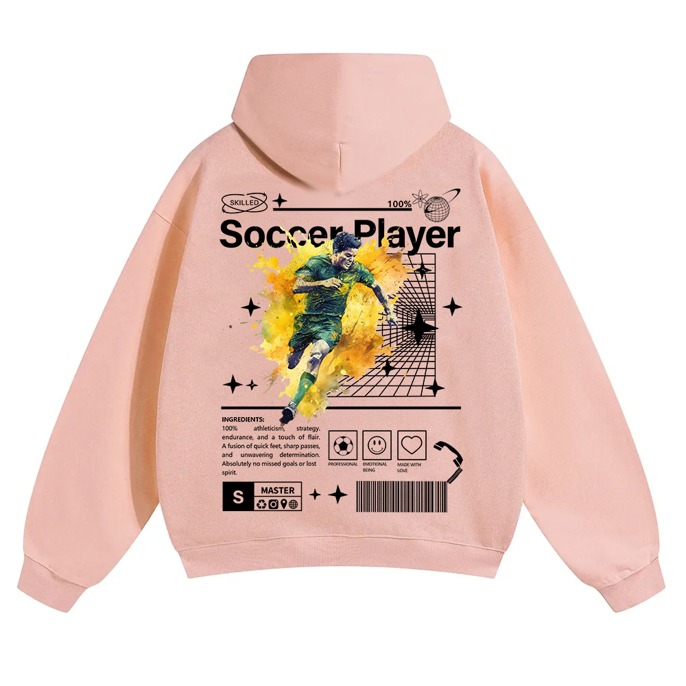 Soccer Player Unisex Solid Color Hoodie wearishow