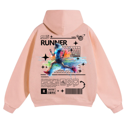 Runner Unisex Solid Color Hoodie wearishow