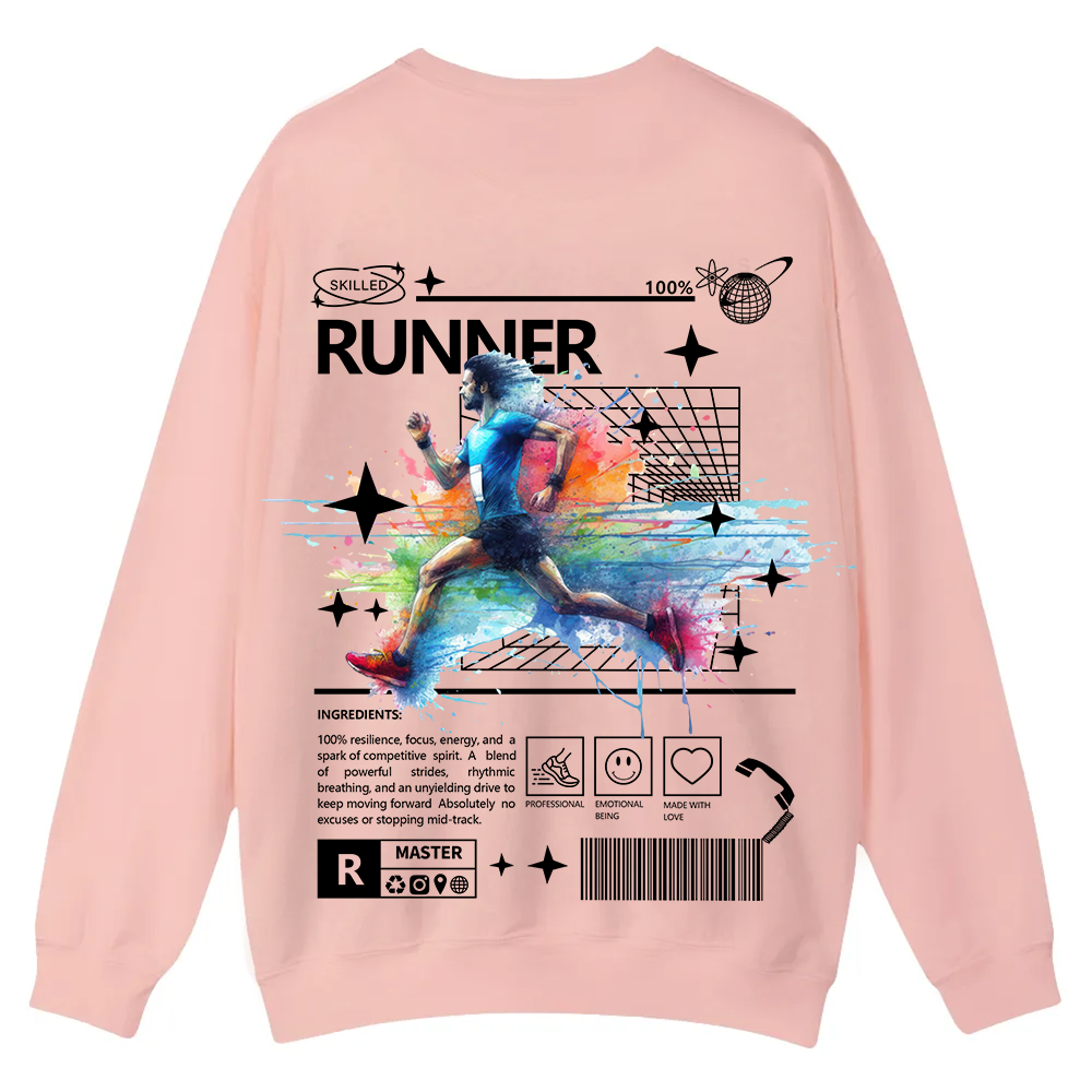Runner Casual Crewneck Sweatshirt wearishow
