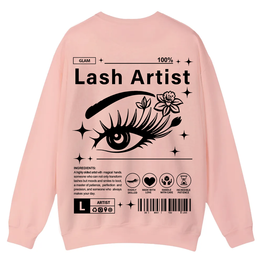 Lash Artist Casual Crewneck Sweatshirt wearishow