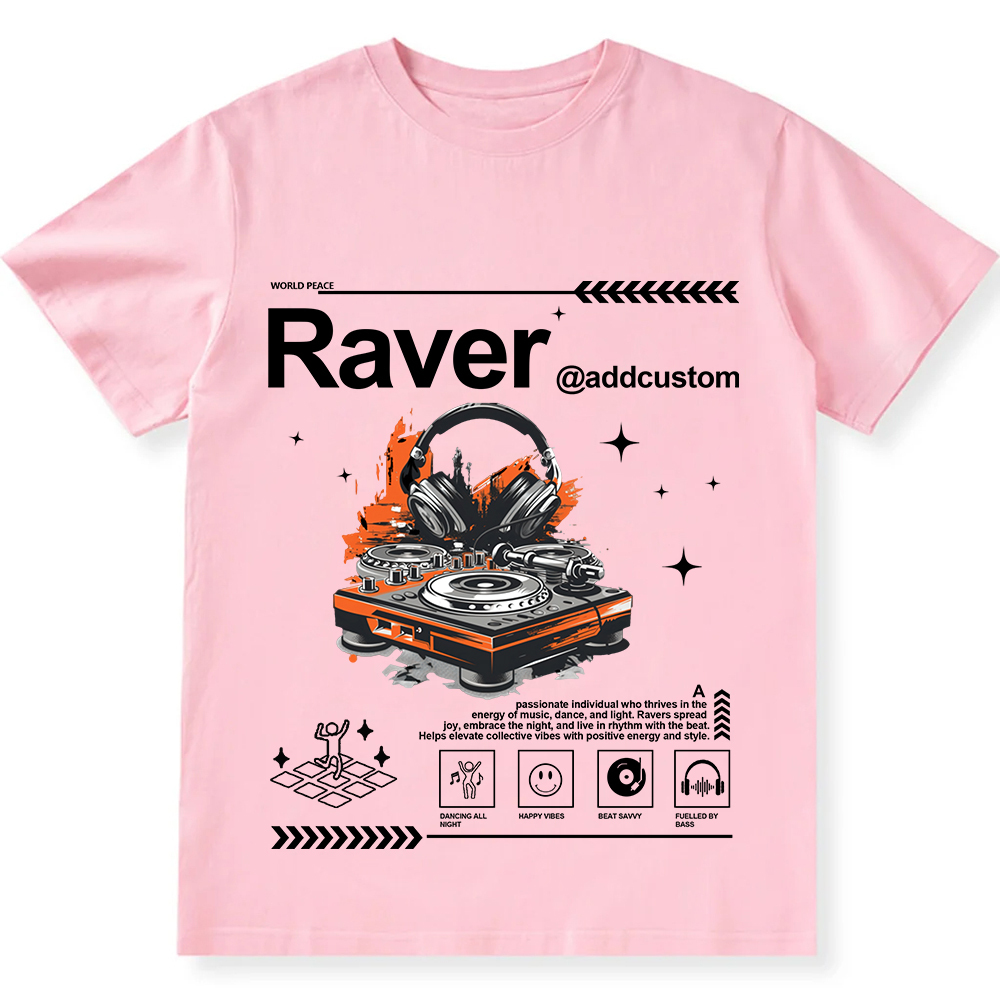 Addcustom Raver Unisex Fit Cotton T-Shirt wearishow