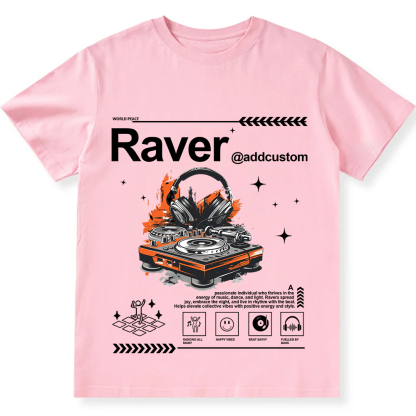 Addcustom Raver Unisex Fit Cotton T-Shirt wearishow