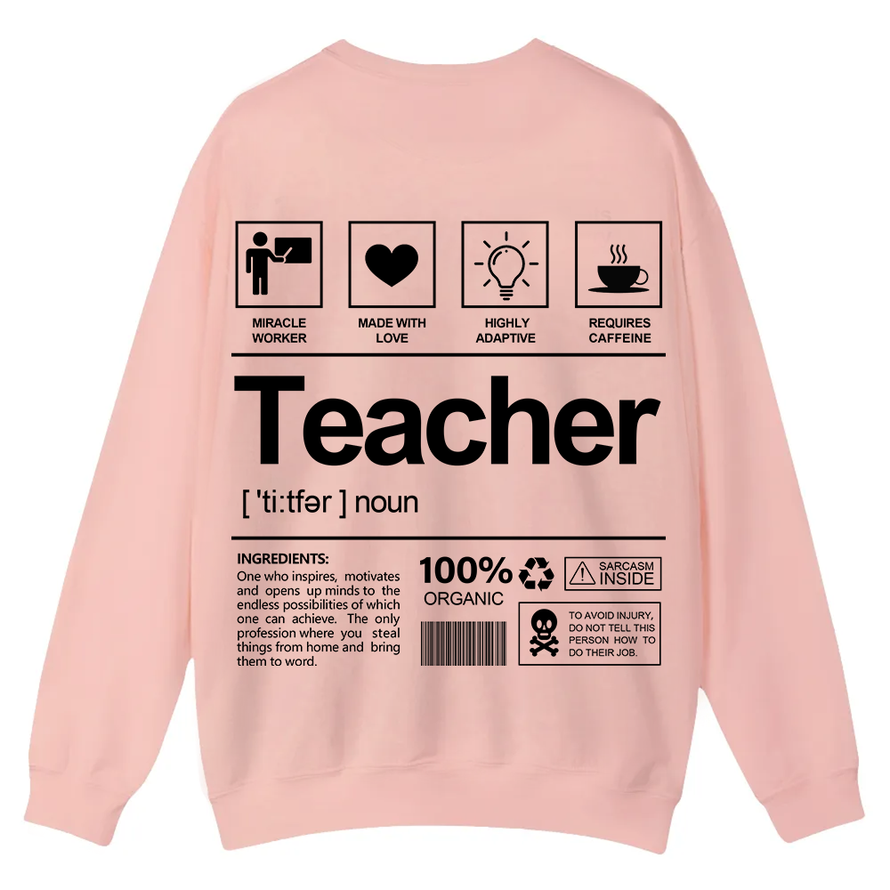 Teacher Casual Crewneck Sweatshirt wearishow