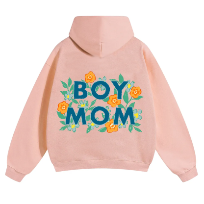 Boy Mom Unisex Solid Color Hoodie wearishow