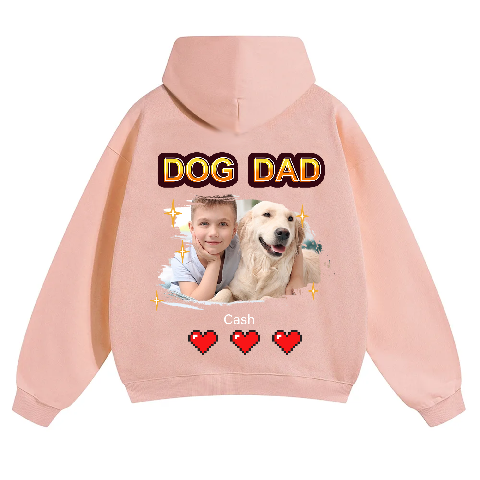 Dog Mom Pixel Photo - Personalized Custom Unisex Hoodie