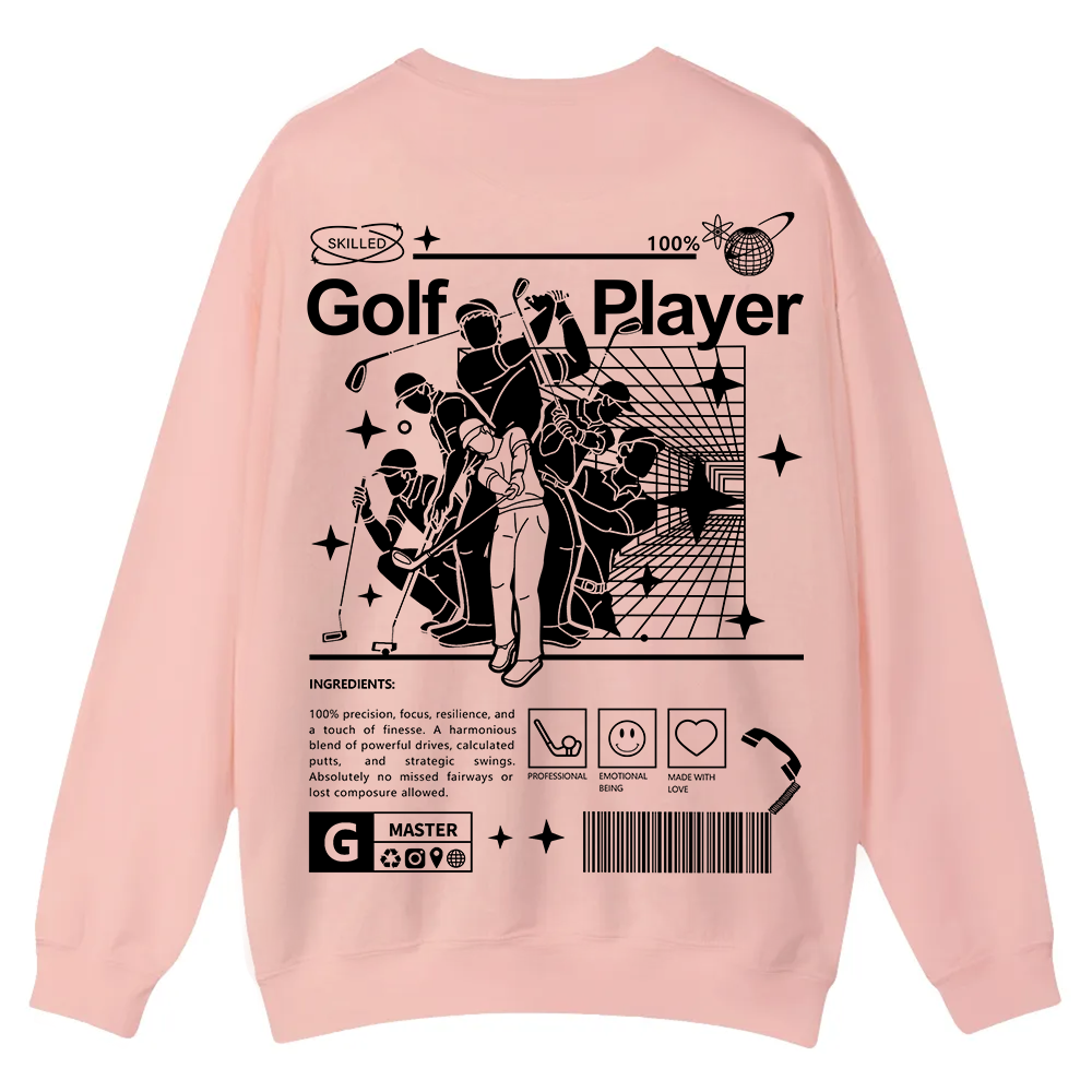 Golf Player Casual Crewneck Sweatshirt wearishow wearishow