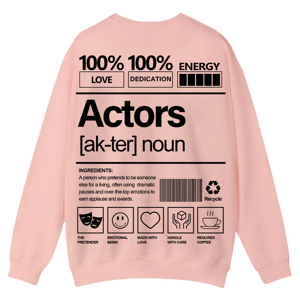 Actors Casual Crewneck Sweatshirt wearishow wearishow