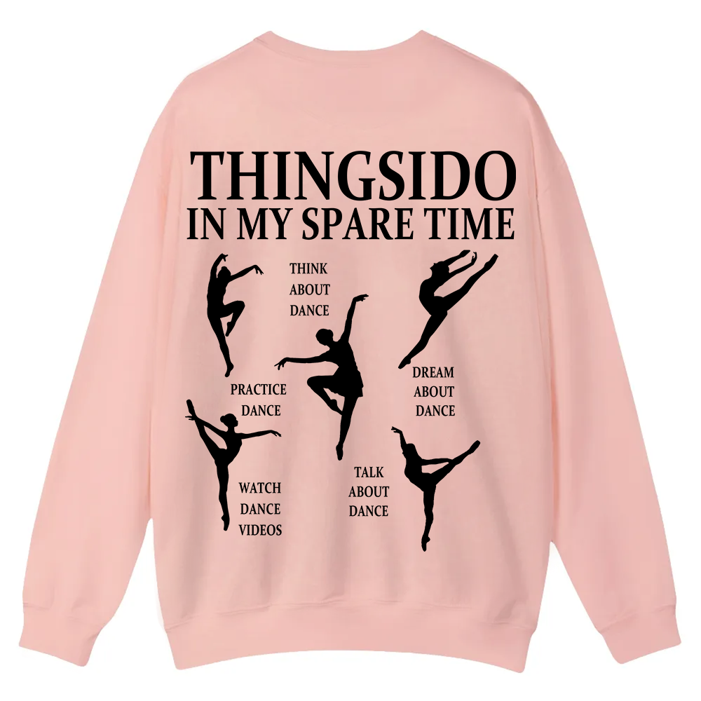 Thingsido In My Spare Time  Casual Crewneck Sweatshirt wearishow wearishow