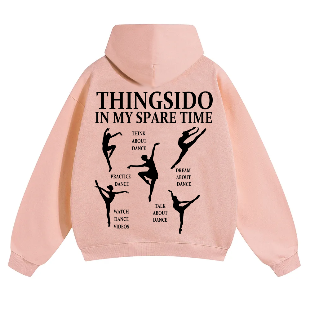 Thingsido In My Spare Time Unisex Solid Color Hoodie wearishow