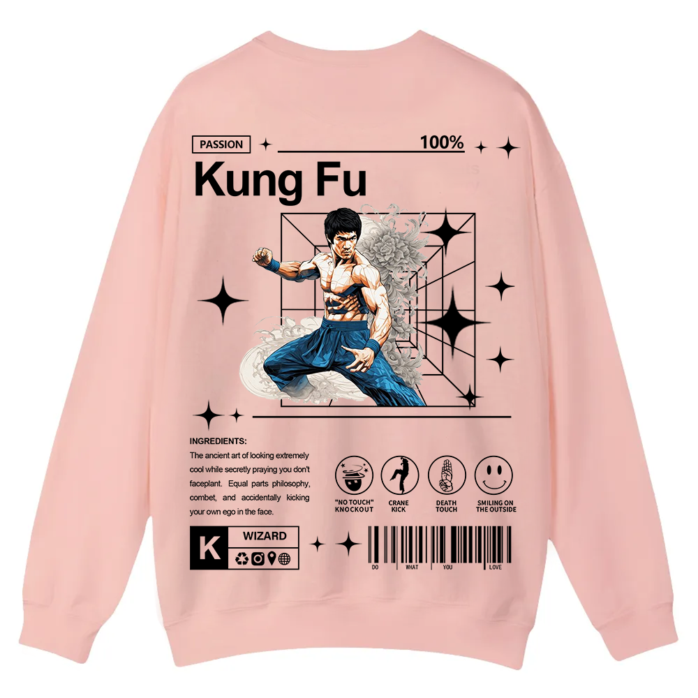 Kung Fu Casual Crewneck Sweatshirt wearishow wearishow