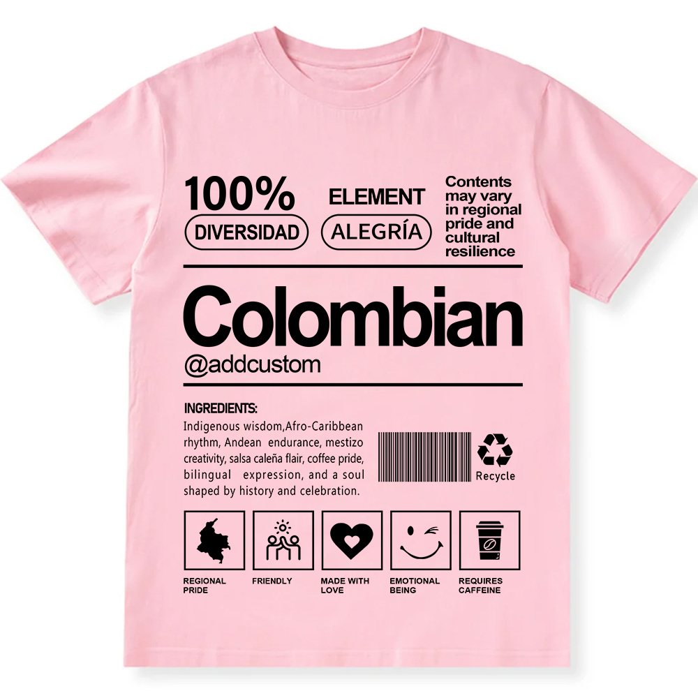 Colombian Addcustom Unisex Fit  Cotton T-Shirt wearishow