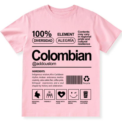 Colombian Addcustom Unisex Fit  Cotton T-Shirt wearishow