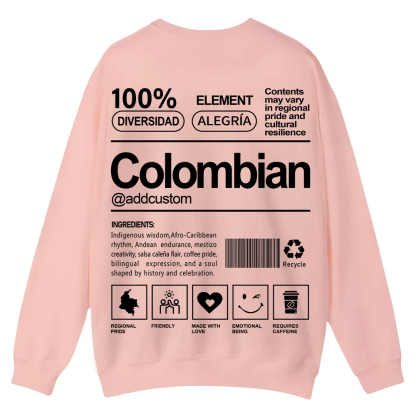Colombian Addcustom Unisex Fit  Casual Crewneck Sweatshirt wearishow