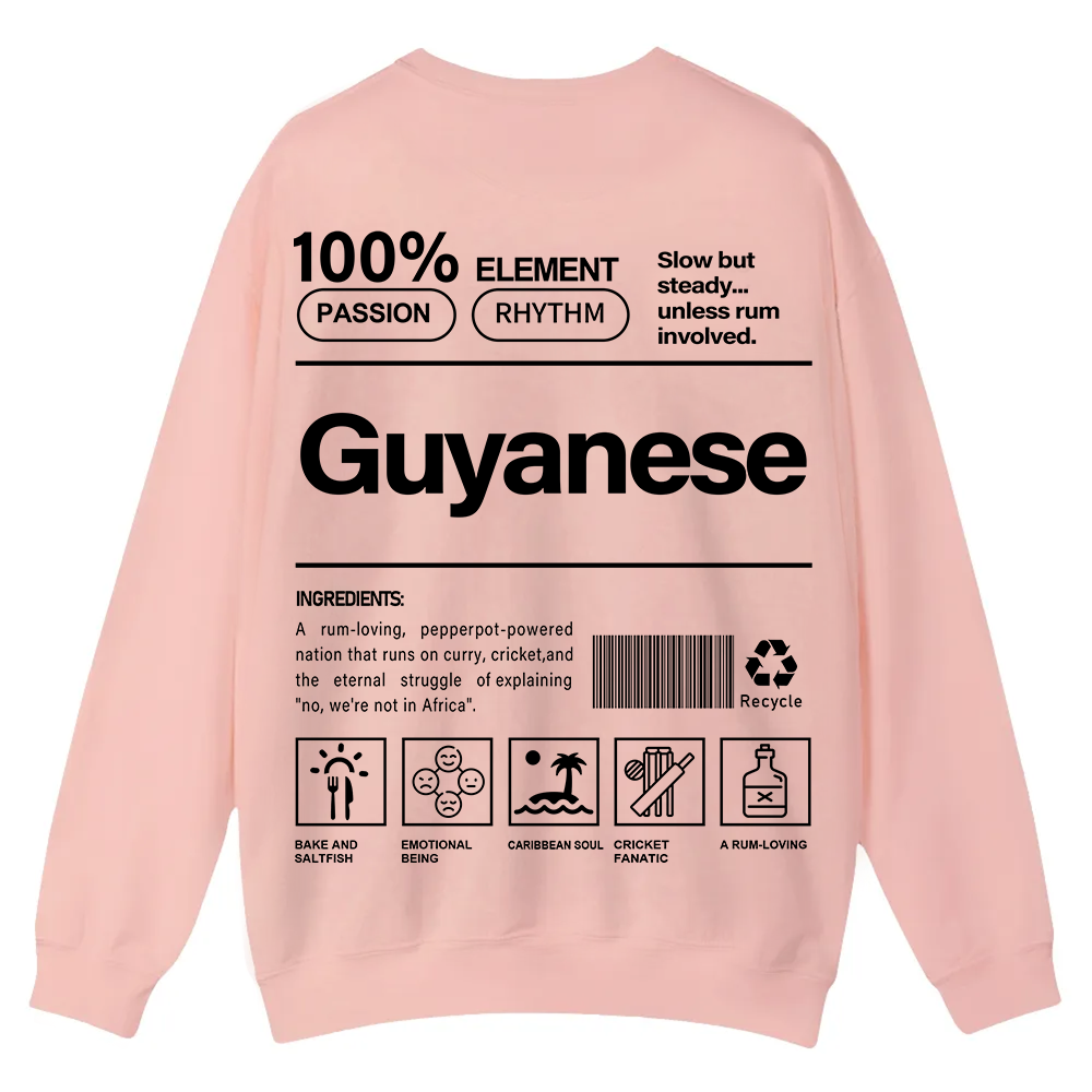 Guyanese Unisex Fit  Casual Crewneck Sweatshirt wearishow