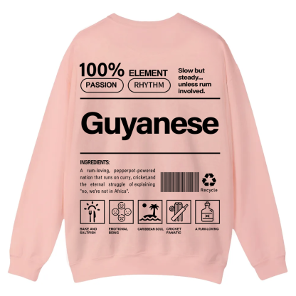 Guyanese Unisex Fit  Casual Crewneck Sweatshirt wearishow