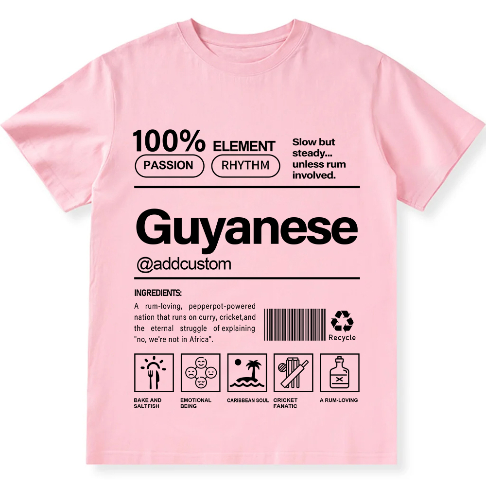 Guyanese Addcustom Unisex Fit  Cotton T-Shirt wearishow