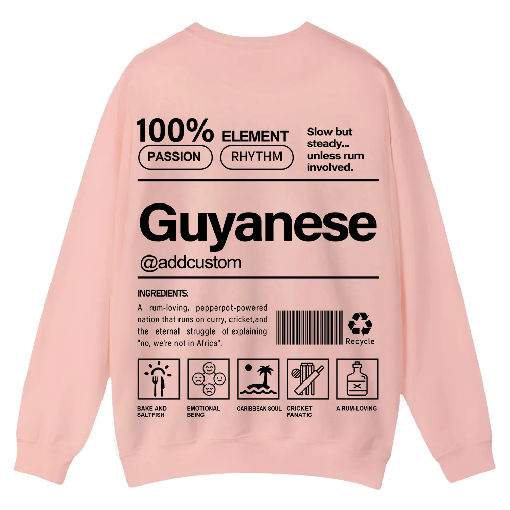 Guyanese Addcustom Unisex Fit  Casual Crewneck Sweatshirt wearishow